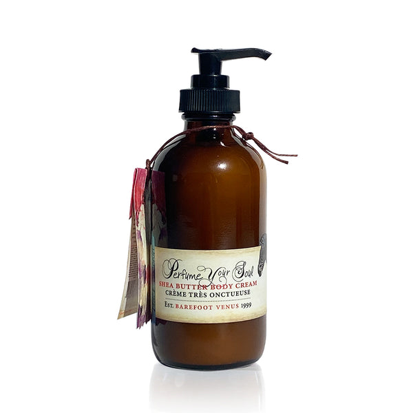 Shea Butter Lotion. Macadamia Oil Cream. Black Coconut Barefoot Venus