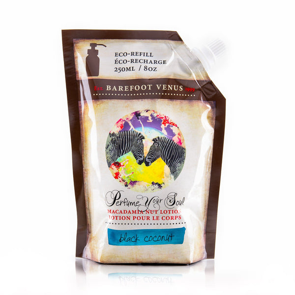 Macadamia Nut Lotion Eco Refill. Black Coconut Barefoot Venus