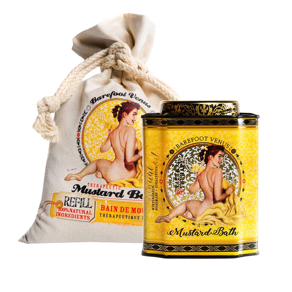 Iconic Tin + Most Loved Refill CURATIVE CAPE. THERAPUETIC MUSTARD. Barefoot Venus